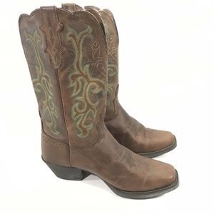 Justin Durant L2552 Turquoise Cowboy Western Boots